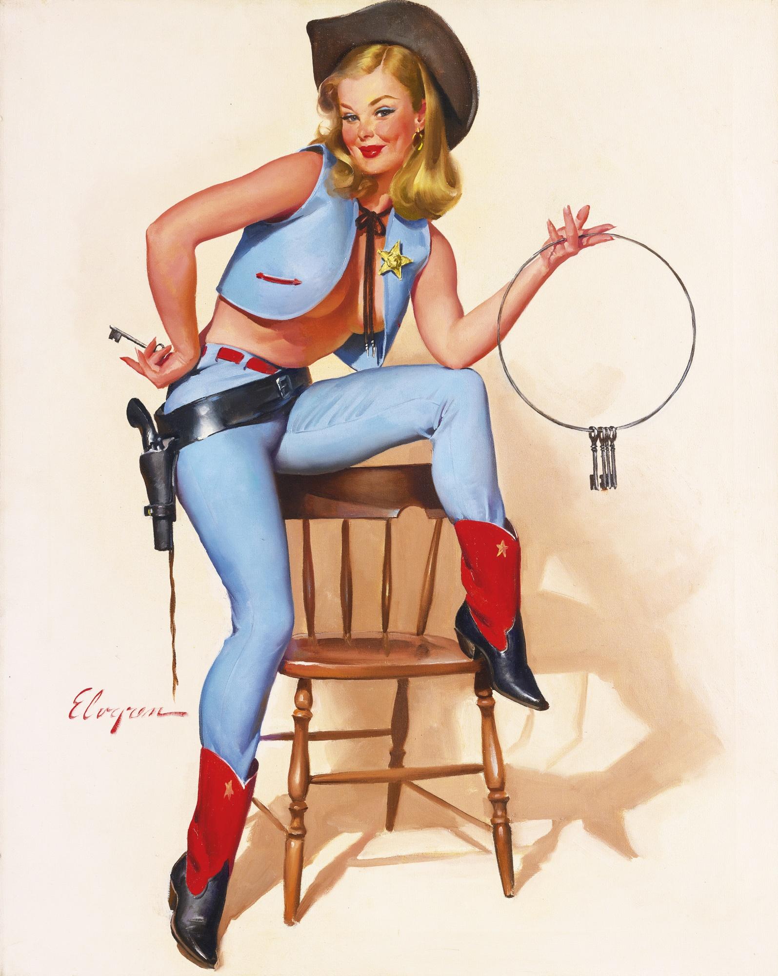 Gilette Elvgren - A Key Situation