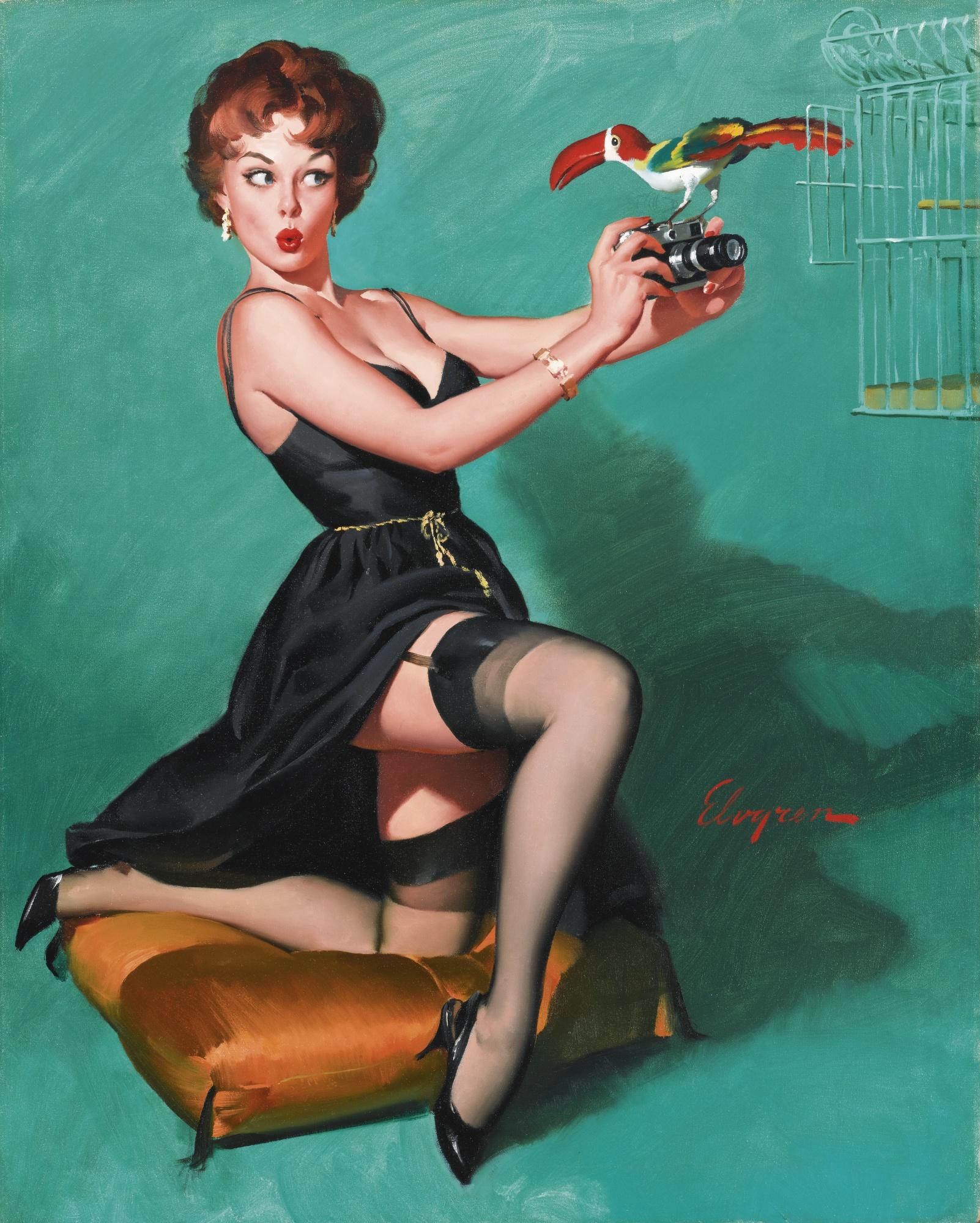 Gilette Elvgren - Ruffled Feathers