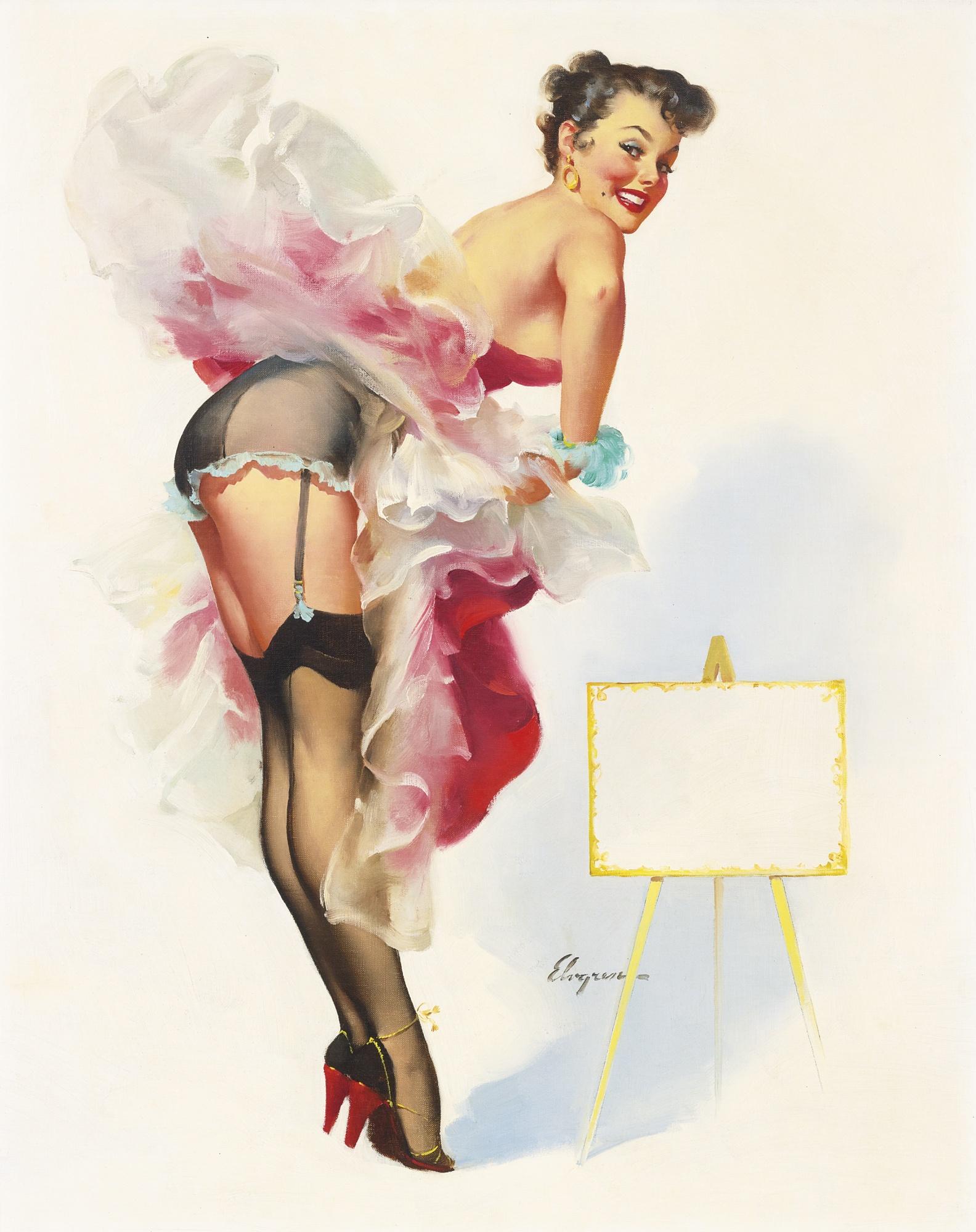 Gilette Elvgren - Toast Of The Town (A Frame Worth Picturing)