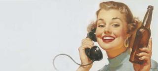 Gillette Elvgren - Girl with Soda Bottle