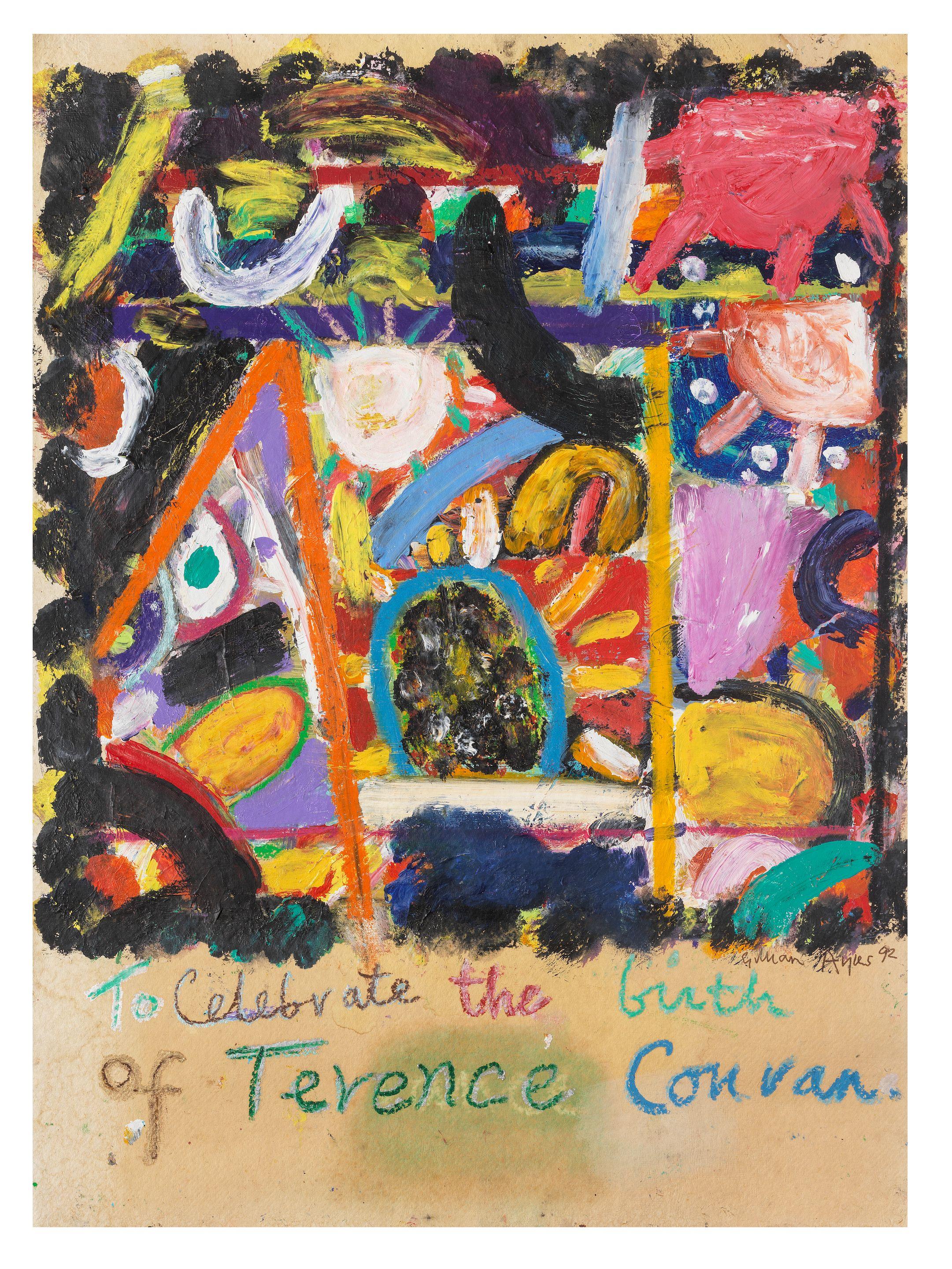Gillian Ayres C.B.E., R.A. - To Celebrate the birth of Terence Conran 76.2 x 56.7 cm. (30 x 22 1/4 in.)