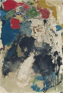 Gillian Ayres, R.A. - Orange, Yellow, Black, Blue