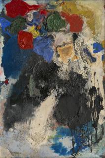 Gillian Ayres, R.A. - Orange, Yellow, Black, Blue