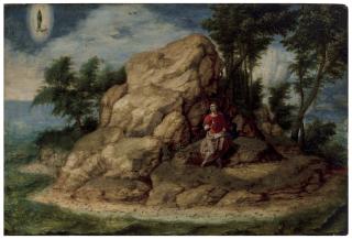 Gillis Mostaert - Saint John The Evangelist On Patmos