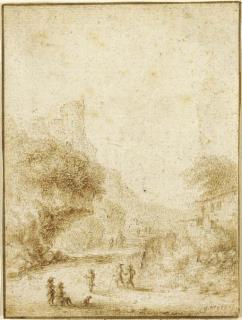 Gillis Neyts - Figures in a landscape