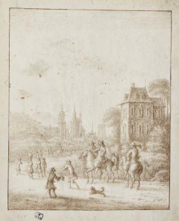 Gillis Neyts - Horsemen Entering The City Of Antwerp