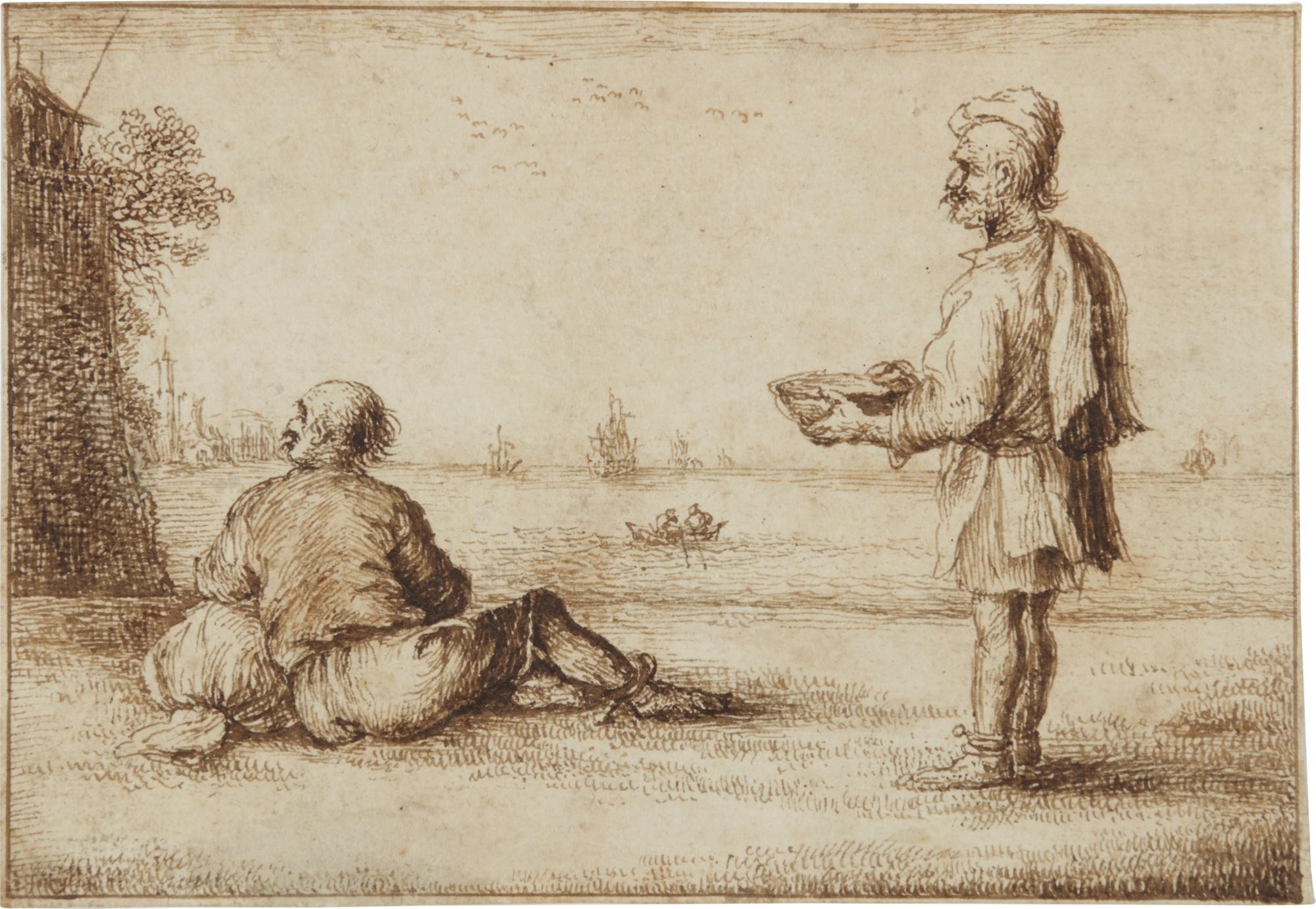 Gillis Neyts - Two peasants by the sea