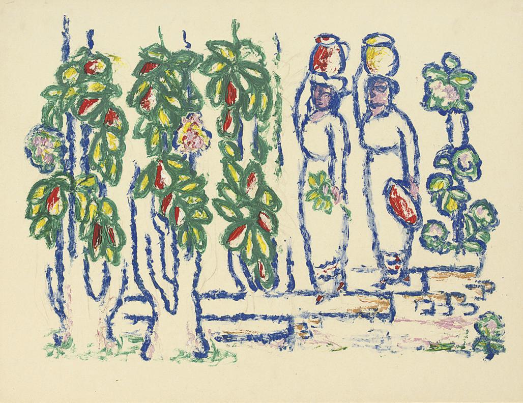 Ginés Parra - Mujeres en el jardin