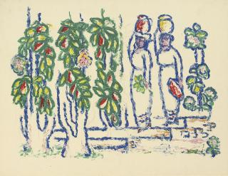 Ginés Parra - Mujeres en el jardin