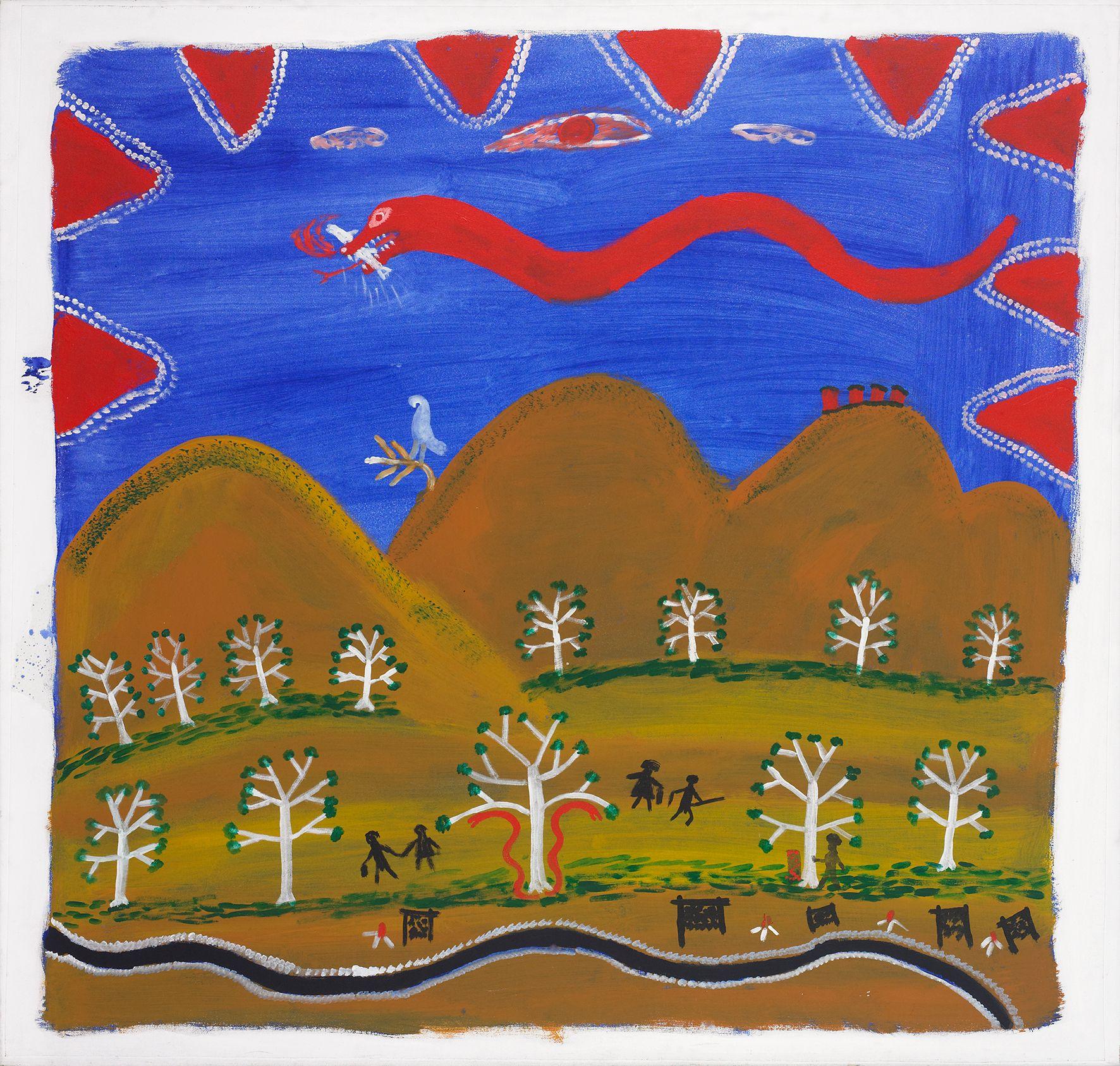 Ginger Riley Munduwalawala - Kurra Murra Travelling to Yumunkuni, 1991