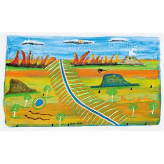 Ginger Riley Munduwalawala - The Ruined City In The Wet