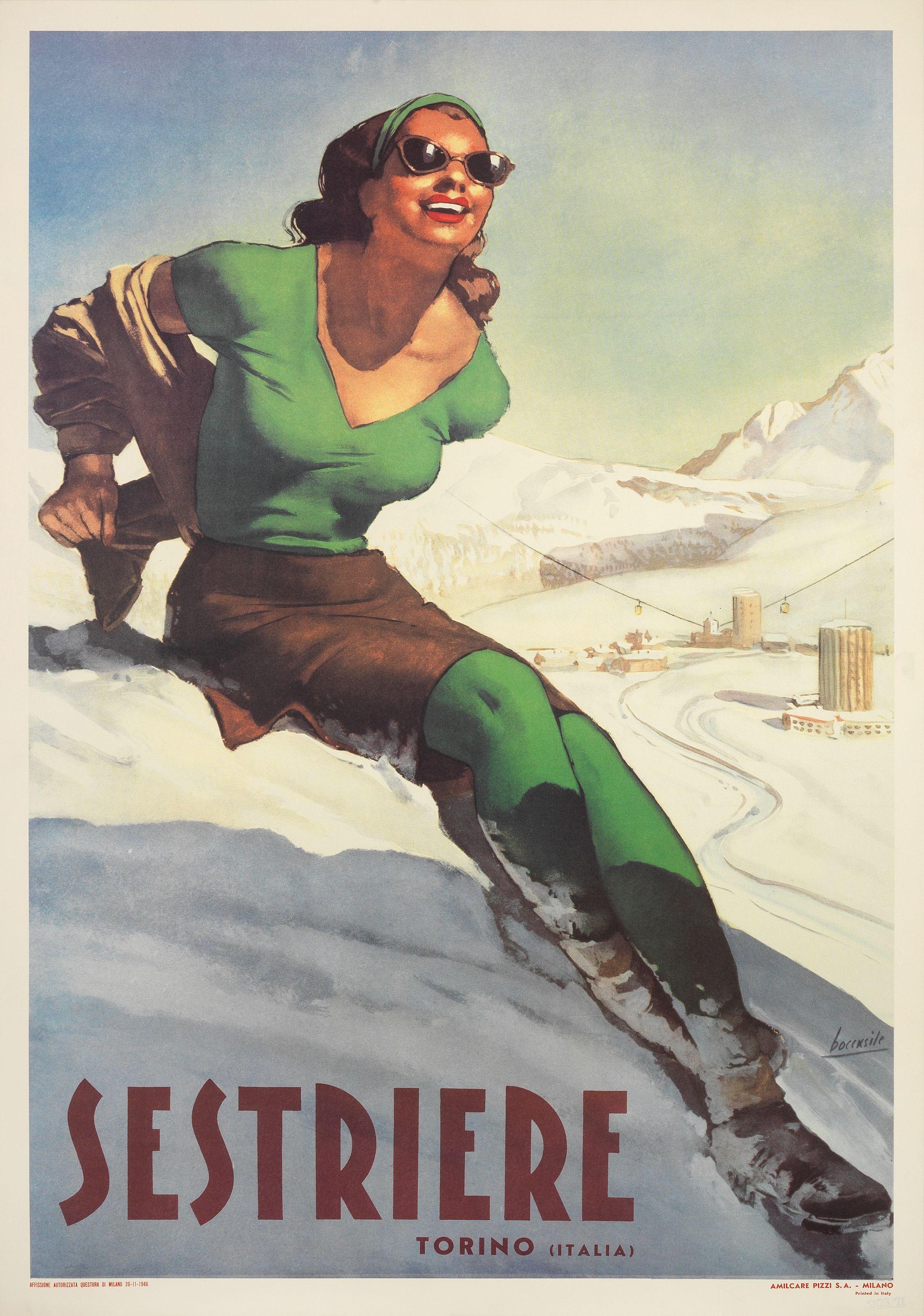 Gino Boccasile - Sestrieres, Torino