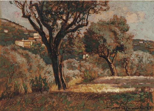 Gino Romiti - Paesaggio con ulivi; e Tamerici all\'Ardenza