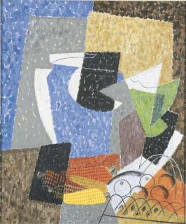 Gino Severini - Les objets deviennent peinture (Vase bleu et mais)