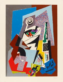 Gino Severini - Natura morta a violino.