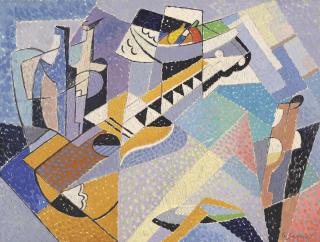 Gino Severini - Natura morta con la chitarra