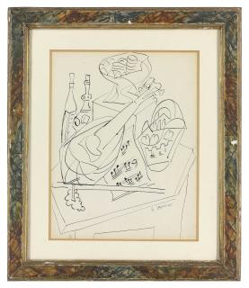 Gino Severini - Natura morta con mandolino