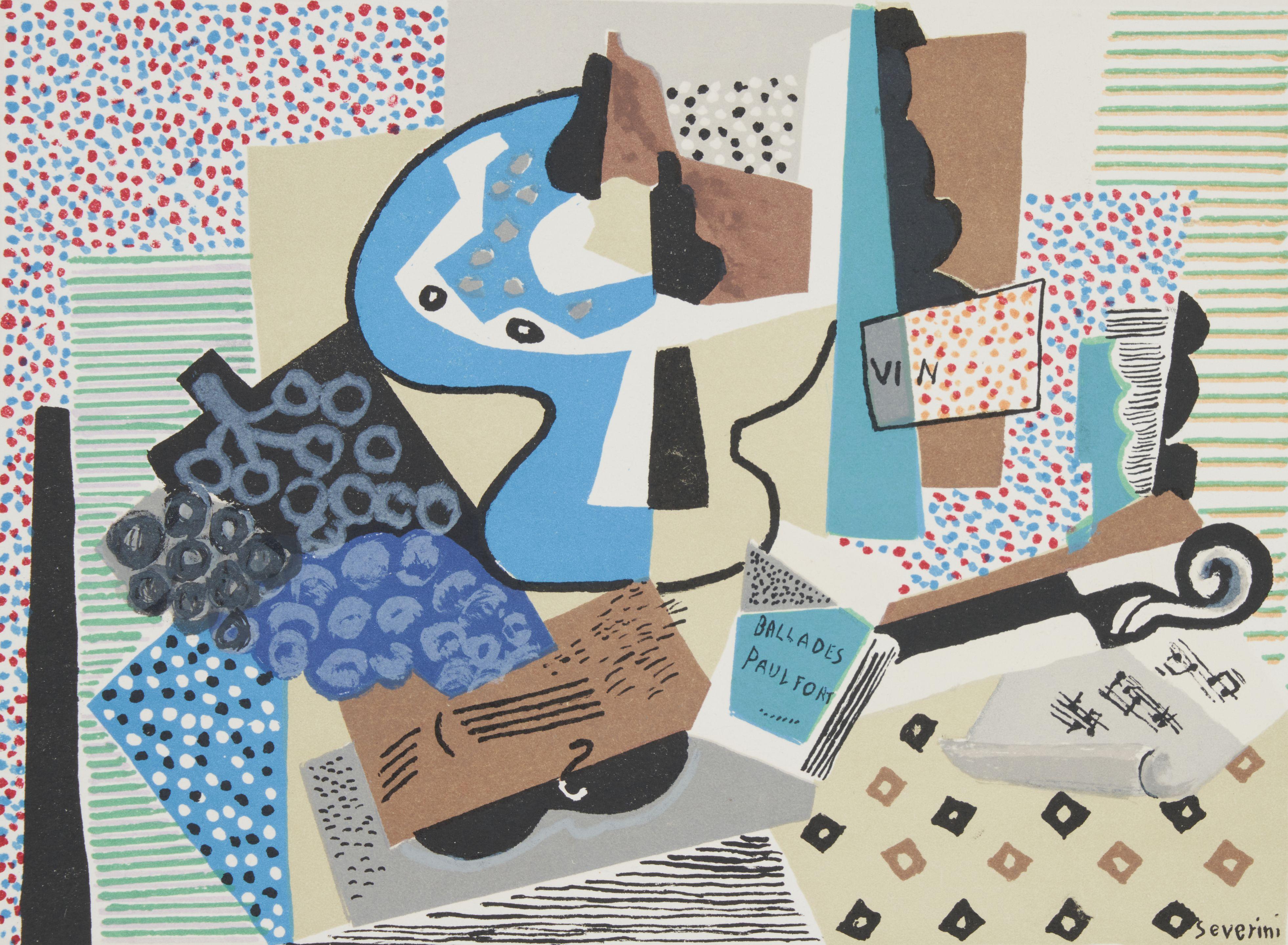 Gino Severini - Natura Morta con Violoncello