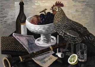 Gino Severini - Natura morta e gallo
