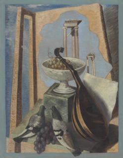 Gino Severini - Nature morte aux pigeons et ruines romaines