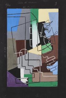 Gino Severini - Pannello decorativo - bozzetto per il balletto Le cantatrici villane