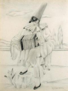 Gino Severini - Pierrot with Accordion