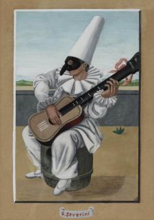 Gino Severini - Pierrot with guitar