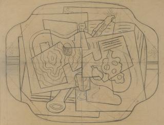 Gino Severini - Studio per Nature morte avec guitare