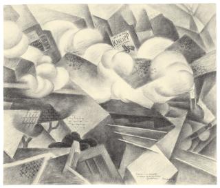 Gino Severini - Train Arrivant À Paris