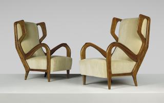 Gio Ponti - A Pair of Rare Wingback Armchairs