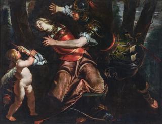 Gioacchino Assereto - Rinaldo Stopping Armida From Taking Her Life