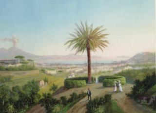 Gioacchino La Pira - View Of The Bay Of Naples; And A Companion Work