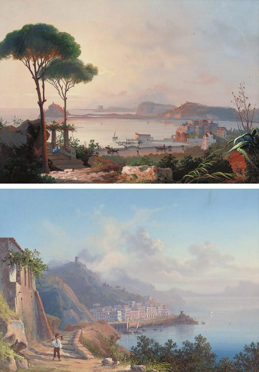 Gioacchino Lapira - A view of Naples; and On the Neapolitan coast