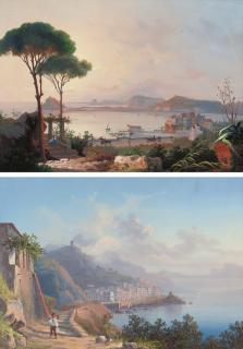 Gioacchino Lapira - A view of Naples; and On the Neapolitan coast
