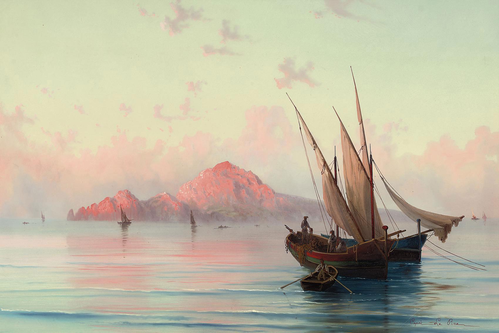 Gioacchino LaPira - Fishermen off the coast of Capri