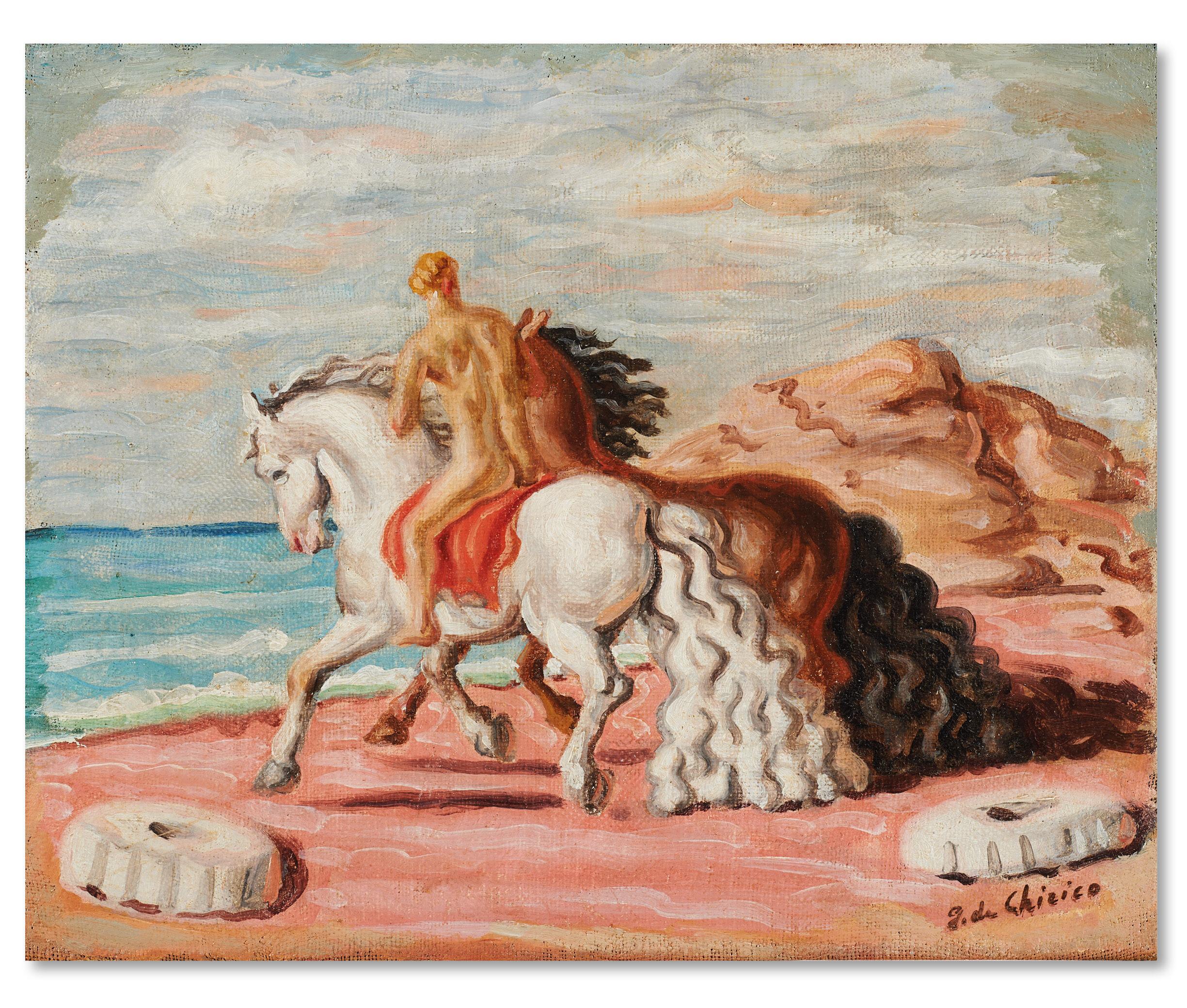 Giorgio de Chirico - Cavaliere sulla spiaggia