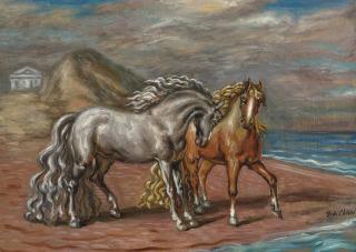 Giorgio de Chirico - Cavalli In Riva Al Mare