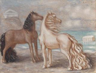 Giorgio De Chirico - Cavalli in riva al mare