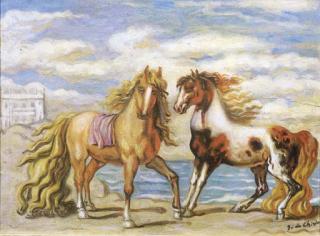 Giorgio de Chirico - Cavalli in riva al mare