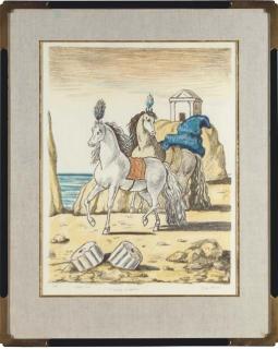 Giorgio de Chirico - Cavalli Mediterranei, 1970 (cf. Bora 104)