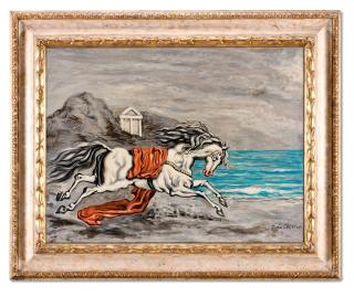 Giorgio de Chirico - Cavallo con drappo rosso