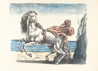 Giorgio de Chirico - Cavallo con manto.