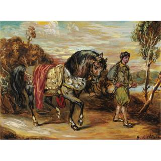 Giorgio de Chirico - Cavallo E Palafreniere