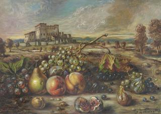 Giorgio De Chirico - Frutta in un paese