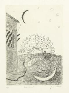 Giorgio De Chirico - I Cavalli ed i Figli dell\'Arco; I Cavalli Alexandros; and Sole e luna (not in C.)