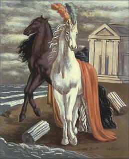 Giorgio De Chirico - Le cheval d\'Agamémnon (Due cavalli sulla spiaggia)