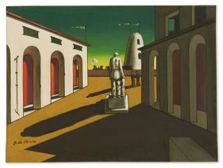 Giorgio De Chirico - Piazza D\'Italia Con Uomo Politico