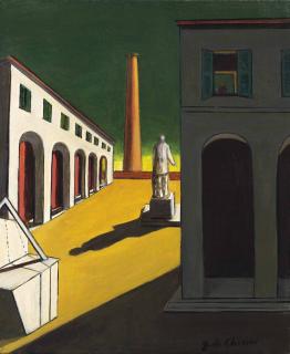 Giorgio De Chirico - Piazza D\'Italia Con Uomo Politico