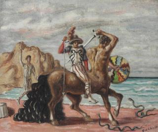 Giorgio De Chirico - Puritani E Centauro In Riva Al Mare