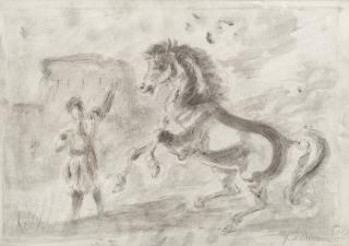 Giorgio de Chirico - Senza titolo (cavalli)